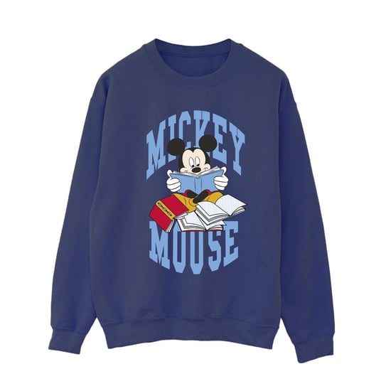 Disney Dames/Dames Mickey Mouse Boeken Lezen Sweatshirt (Marineblauw) - Image 1