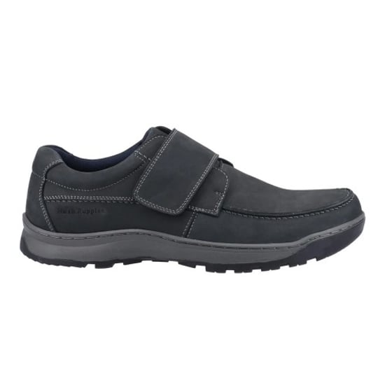 Hush Puppies Heren Casper Leren Klittenbandschoenen (Marineblauw) - Image 1