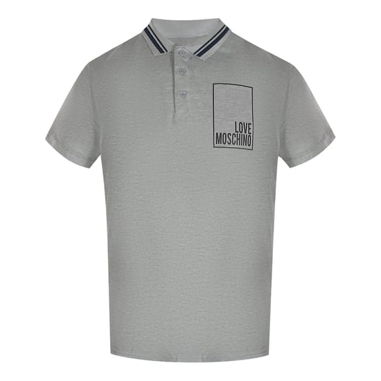 Love Moschino Box Logo Grijze Poloshirt - Image 1