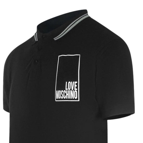 Love Moschino Box Logo Zwarte Poloshirt - Image 3