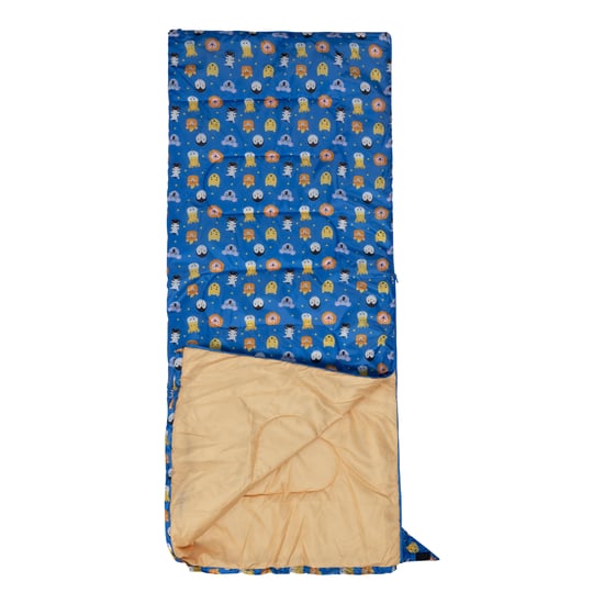 Trespass Slaapzak voor kinderen/kinderen met dierenprint voor 2 seizoenen (Blauw/multikleurig) - Image 2