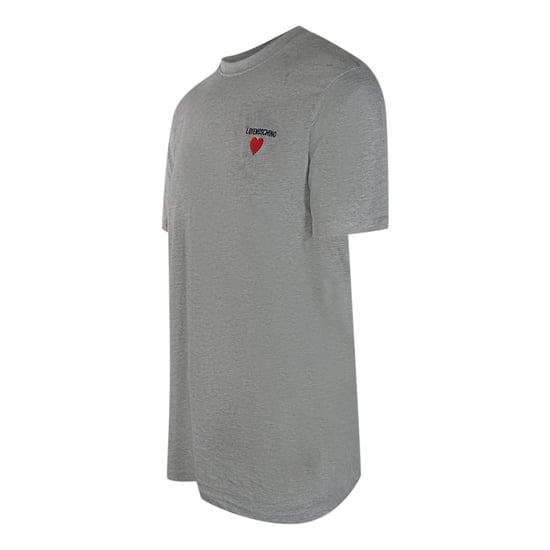 Love Moschino T-shirt Met Klein Logo In Grijs - Image 4