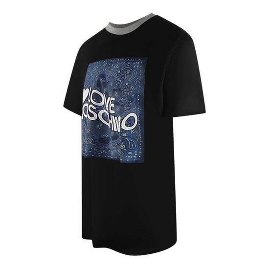 Love Moschino Paisley Print Logo Zwart T-shirt - Image 3