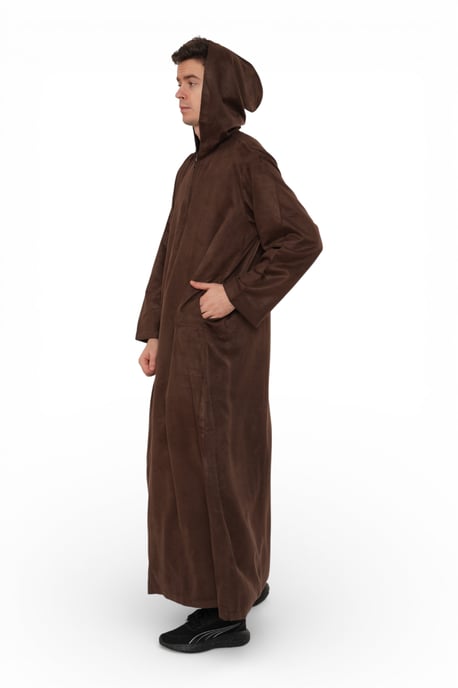Heren bruine Eid Marokkaanse Jubba Robe Ramadan Eid Thobe LFS met capuchon - HM12 - Image 5