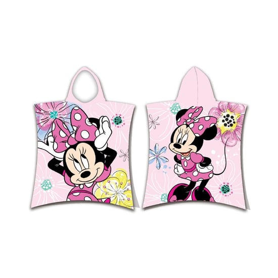 Disney Minnie Mouse Strik Handdoek met capuchon (Roze/Multikleurig) - Image 1