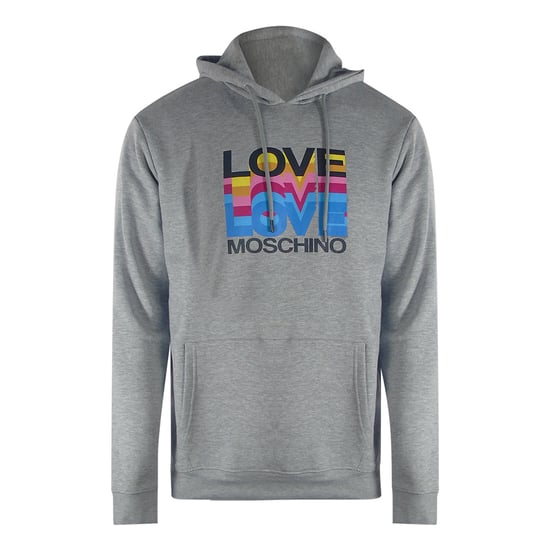 Love Moschino Multi Logo Grijze Hoodie - Image 1
