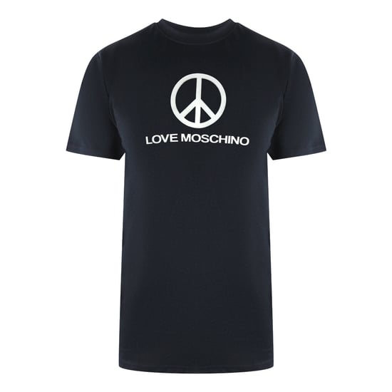 Love Moschino Peace Logo Zwart T-shirt - Image 1