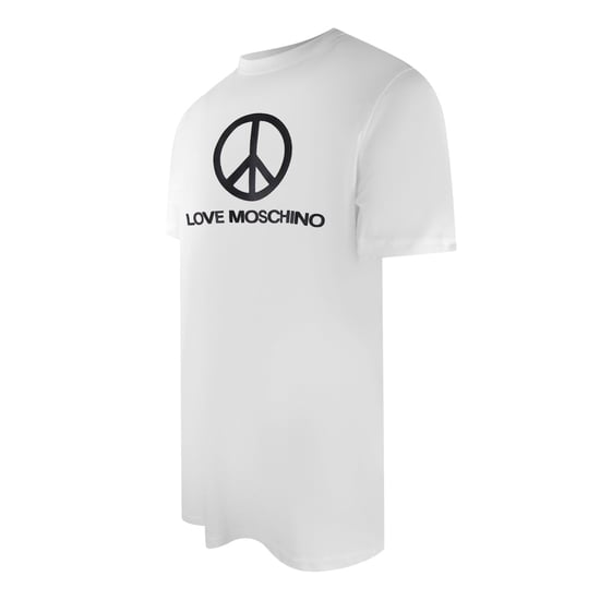Love Moschino Peace Logo Wit T-shirt - Image 3