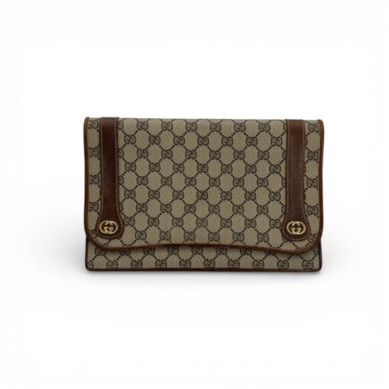 Gucci Vintage stoffen clutch tas - Image 1