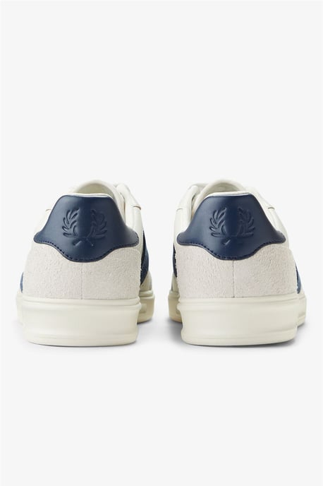Fred Perry B4 Textured Leder/Suède Heren Porselein/Blaue Sneakers - Image 5