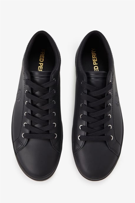 Fred Perry Baseline Leren Heren Zwarte Sneakers - Image 6