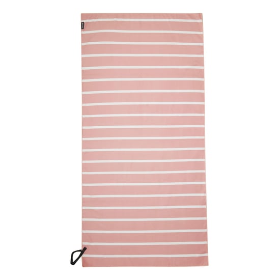 Regatta Gestreepte microvezel strandhanddoek (Seashell Roze/Wit) - Image 1