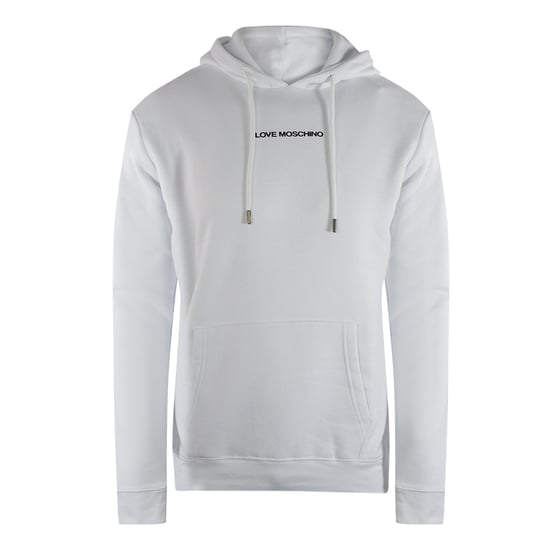 Love Moschino Effen Witte Hoodie Met Logo - Image 1