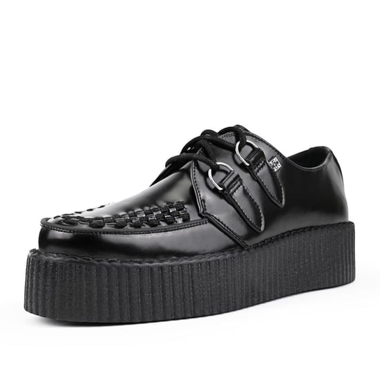 TUK Viva High Creeper Zwarte Leren Platform Veterschoenen Goth - AV6802 - Image 5