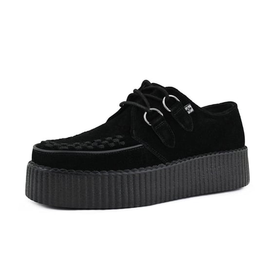 TUK Viva High Creeper Zwarte Suède Platform Veterschoenen Goth - AV6802 - Image 5