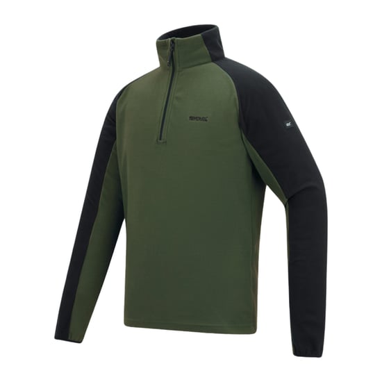 Regatta Heren Elson II Lichtgewicht Fleece (Donkere kaki/zwart) - Image 3