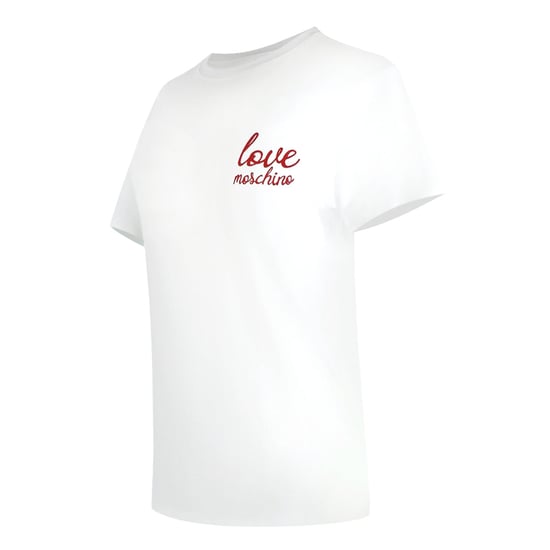 Love Moschino T-shirt Met Klein Logo, Wit - Image 3