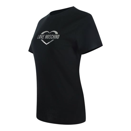 Love Moschino Shiny Heart Logo Zwart T-shirt - Image 3