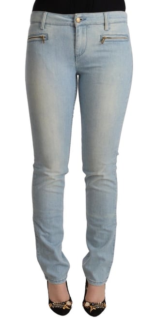 Lichtblauwe Jeans met Ritsdetails - Image 1
