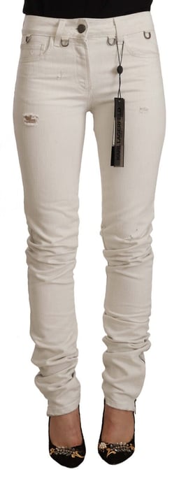 Karl Lagerfeld Gescheurde Skinny Jeans Offwhite - Image 1