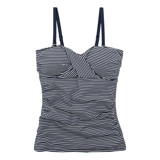 Regatta Dames/Dames Aceana III Seeksucker Tankini Top (Marine / Wit) - Image 1