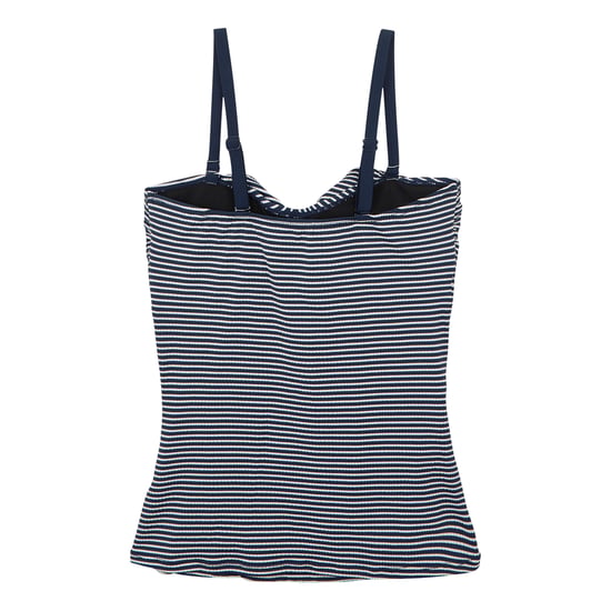 Regatta Dames/Dames Aceana III Seeksucker Tankini Top (Marine / Wit) - Image 2