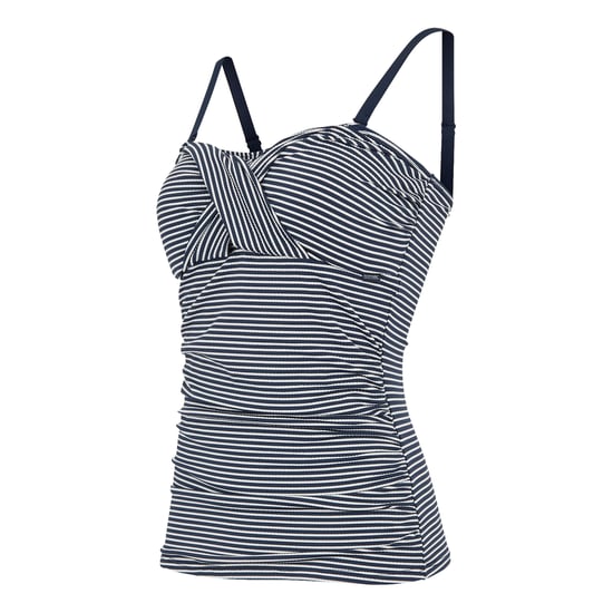 Regatta Dames/Dames Aceana III Seeksucker Tankini Top (Marine / Wit) - Image 3