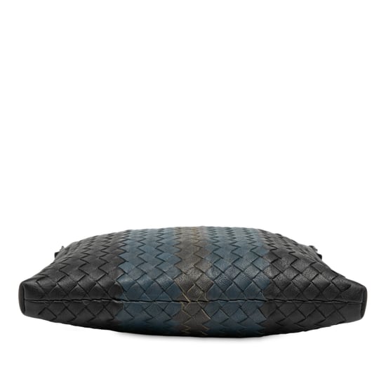 Tweedehands Tricolor Leren Intrecciato Schoudertas - Image 3