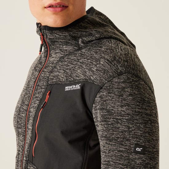 Regatta Heren Alven Full Zip Fleecejack (As Marl/Zwart) - Image 3