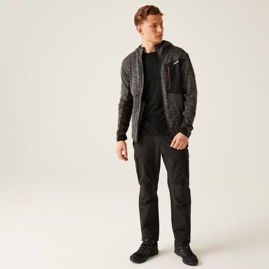 Regatta Heren Alven Full Zip Fleecejack (As Marl/Zwart) - Image 4