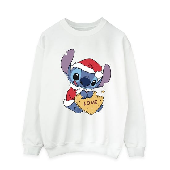 Disney Heren Lilo And Stitch Kerstmis Love Biscuit Sweatshirt (Wit) - Image 1