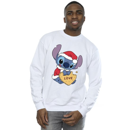 Disney Heren Lilo And Stitch Kerstmis Love Biscuit Sweatshirt (Wit) - Image 2