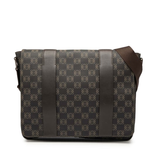 Tweedehands Anagram Gecoate Canvas Flap Crossbody - Image 1
