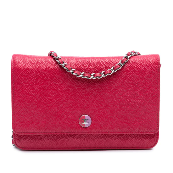 Tweedehands Kaviaar Bicolor CC Wallet On Chain - Image 1