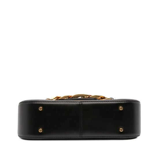 Tweedehands Medium Leren Vlogo Ketting Schoudertas - Image 3