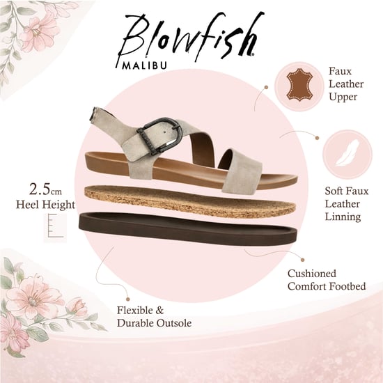 Blowfish Malibu Dames Cloud Zilveren Voetbed Rem Platte Sandals - Lance - Image 2