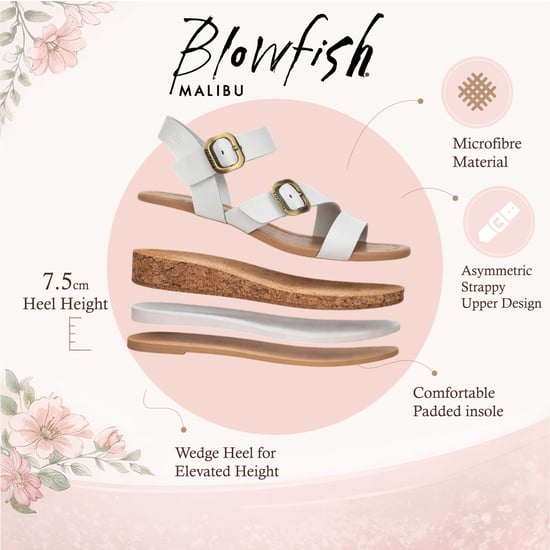 Blowfish Malibu Dames Witte Wig Armband Espadrille Hielsandalen - Ali - Image 2