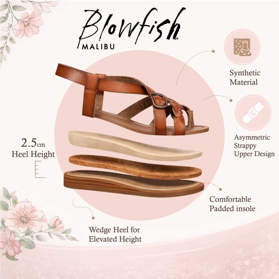 Blowfish Malibu Dames Scotch Tan Micro Wedge bandjes Sandals - April - Image 2
