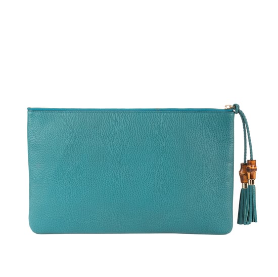 Bamboo Braided Tassel Zip Clutch  Clutch - Image 5