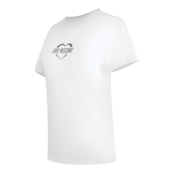 Love Moschino Shiny Heart Logo White T-shirt - Image 2