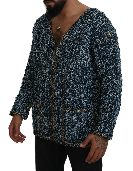 Gebreide Cardigan met Gouden Rand, Relaxte Pasvorm - Image 2