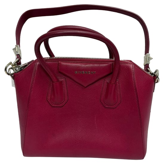 Givenchy Kleine Antigona Handtas in Bourgondisch Geitenleer - Image 1