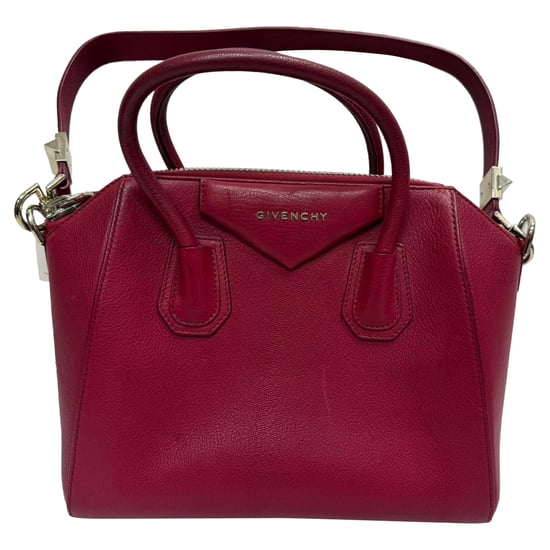 Givenchy Kleine Antigona Handtas in Bourgondisch Geitenleer - Image 3