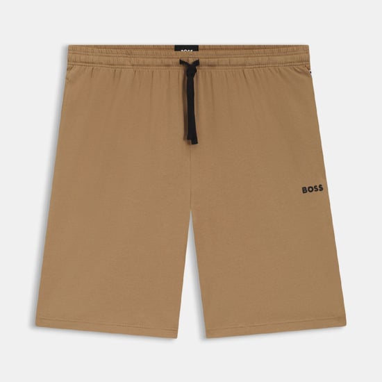 Heren Boss Mix&Match Stretch Katoenen Lounge Shorts in Beige - Image 1