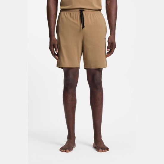 Heren Boss Mix&Match Stretch Katoenen Lounge Shorts in Beige - Image 2