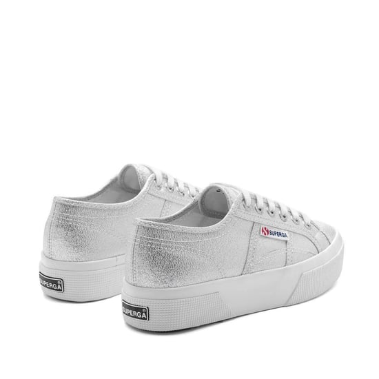 Superga Dames/Dames 2740 Lame Platform Trainers (Grijs Zilver) - Image 2