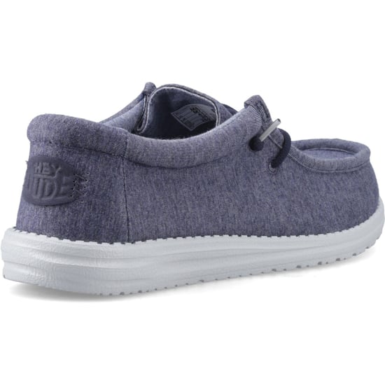 HEYDUDE Wally Stretch Jersey Katoen Heren Marineblauwe Moccasins Schoenen - Image 2