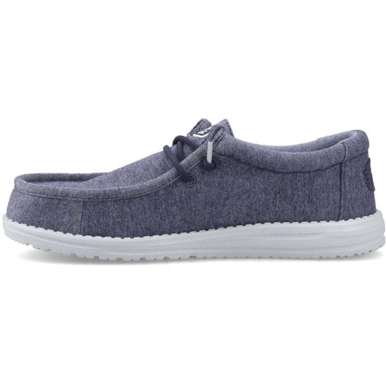 HEYDUDE Wally Stretch Jersey Katoen Heren Marineblauwe Moccasins Schoenen - Image 4