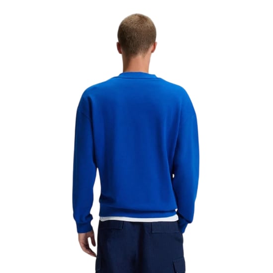 Hugo Heren Niero Logo Crew Neck Sweatshirt (Blauw) - Image 2