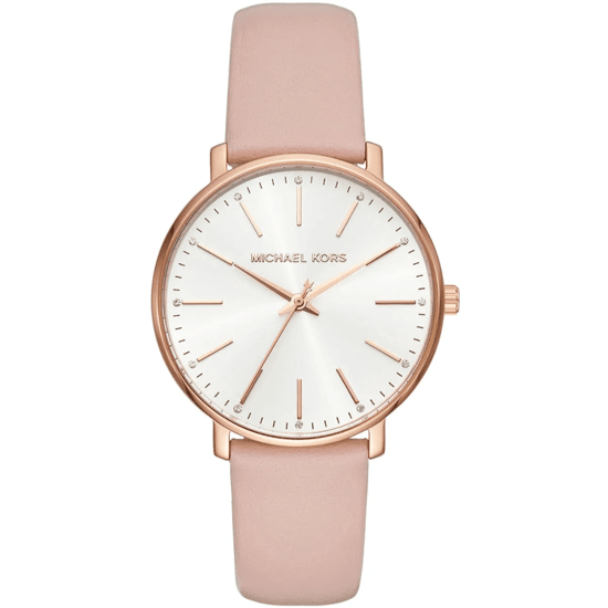 Michael Kors MK2741 Pyper 38 mm Roze Goud Witte Wijzerplaat Dames Horloge - Image 1